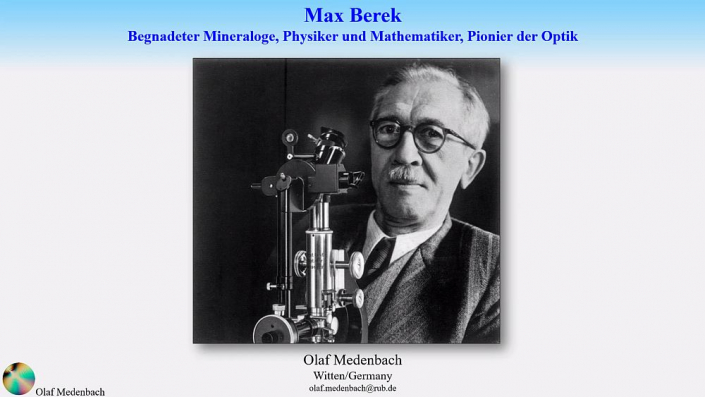 Max Berek (Beitrag Olaf Medenbach)